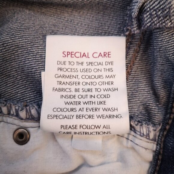 mblm Ladies Medium Wash Size 22 Distressed Front Blue Jeans - Picture 7 of 13